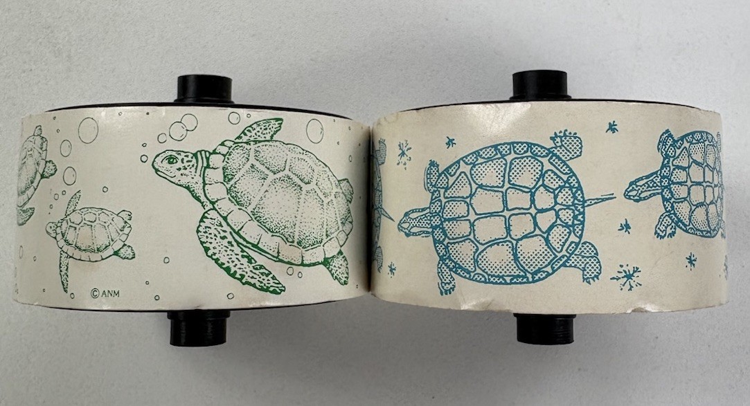 Rollagraph Roller Stamp System Lot 1 Handle 10 Wheel Stamps Cats Turtles + More