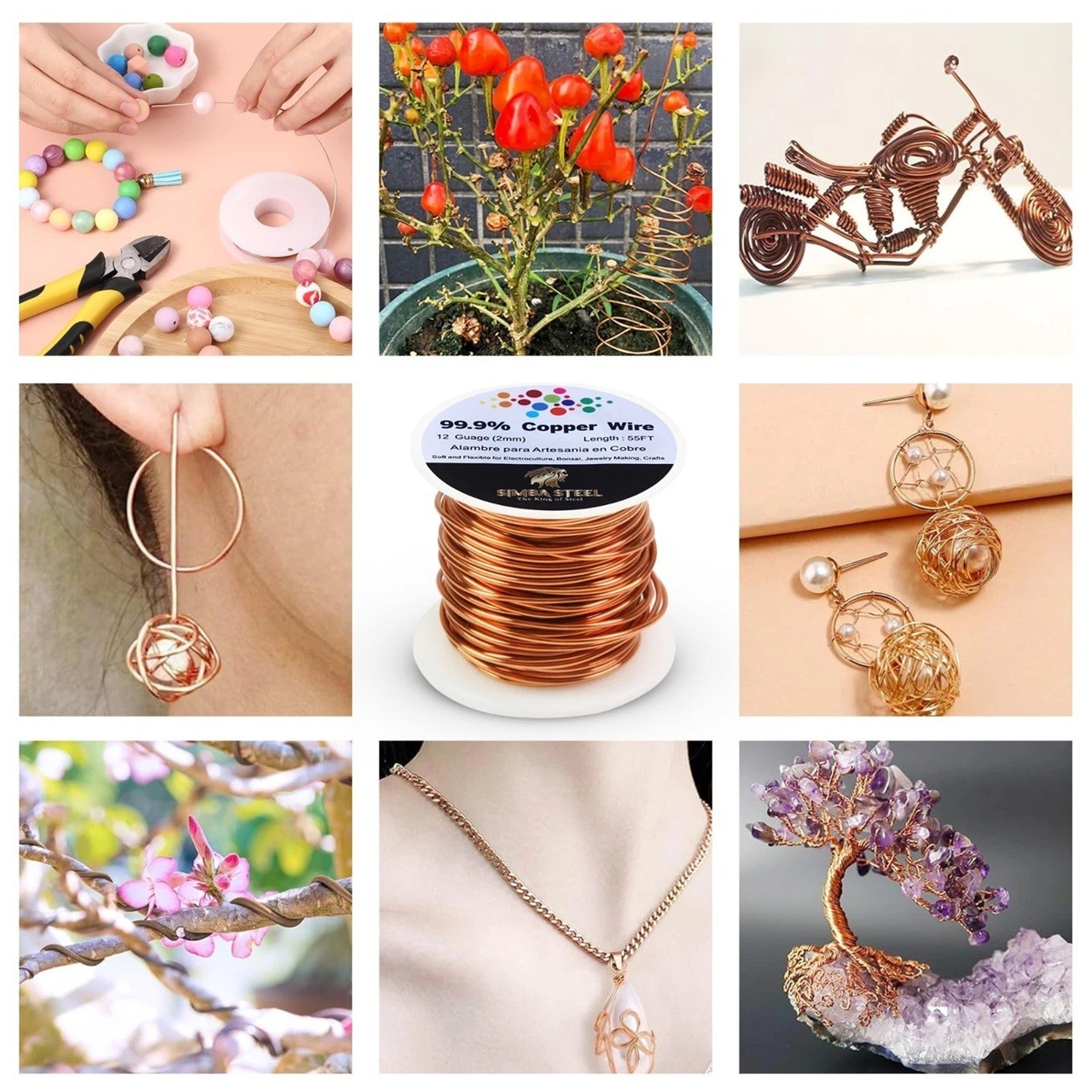 99.9% Pure Copper Wire 16 gauge x 127 FT (1.30mm x 38.7m) Jewelry, DIY, Craft