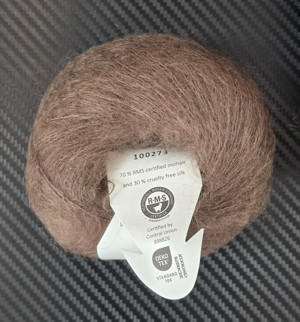 Knitting for Olive, Lot of 10 Soft Silk Mohair Yarns Bark Color, 225m/ 25g