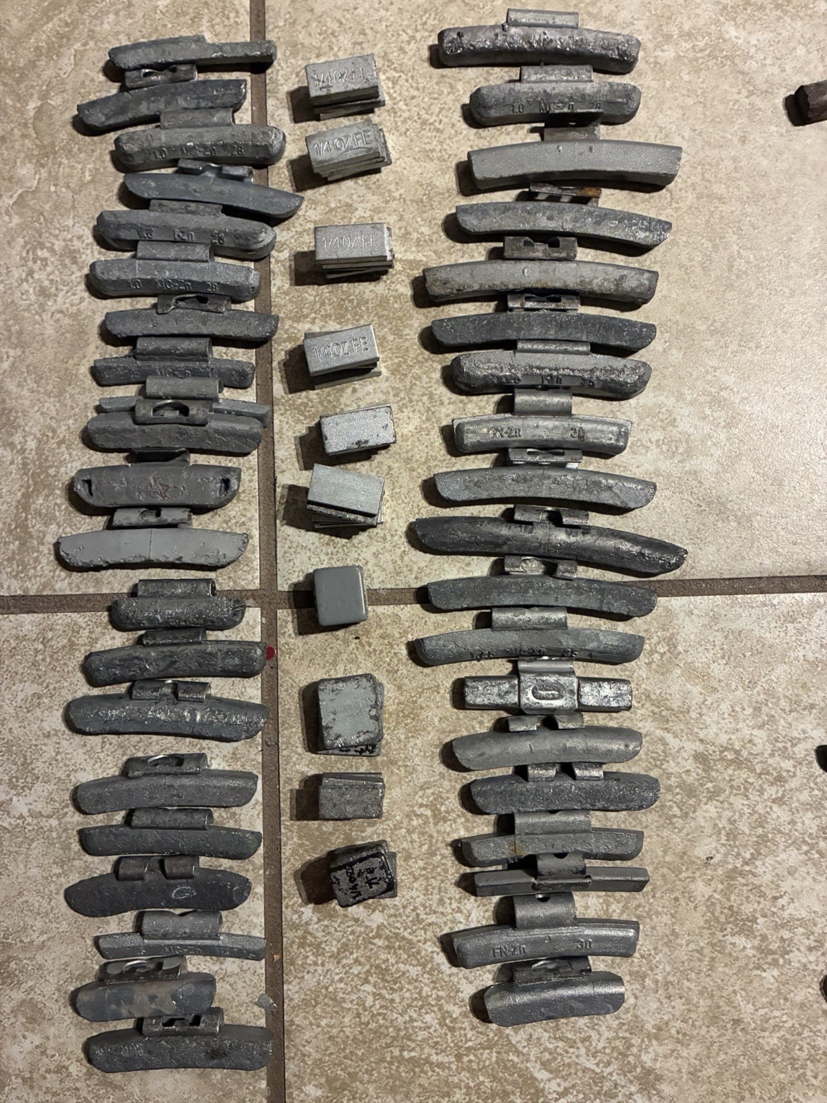 6.8 POUNDS Tire Wheel Lead Weights for Car/truck For reuse. Various Sz & Weight