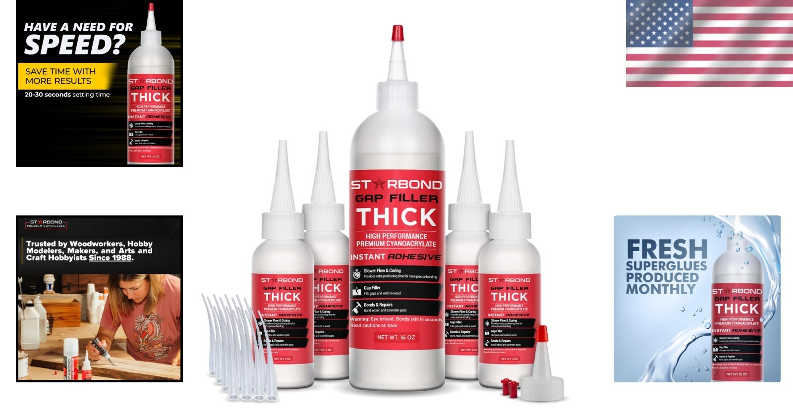 Heavy-Duty Cyanoacrylate Glue Kit for Various Materials