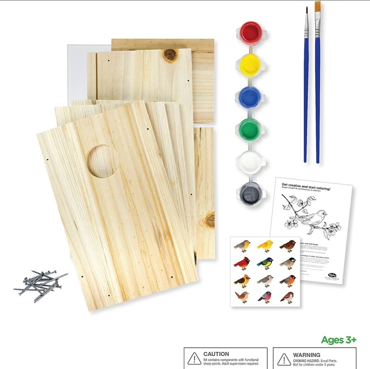 Nature’s Way My First DIY Butterfly House Assemble & Paint Wood Craft Kids 3+