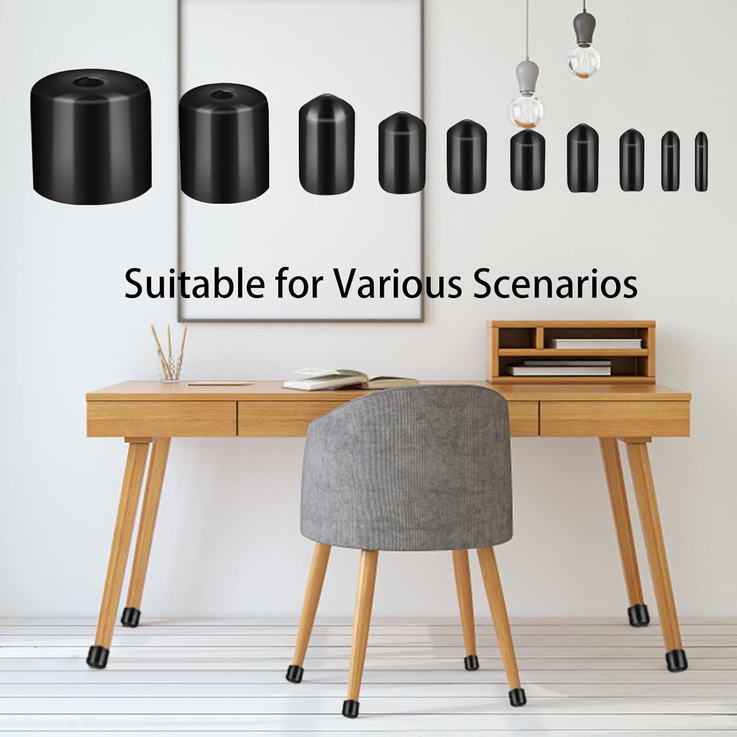 Quality Rubber End Caps – 320 Pieces in 10 Sizes, Perfect for Home Projects