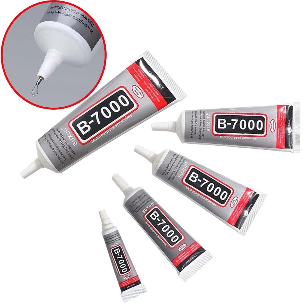 B-7000 Glue Clear 3 Pack – 15ml Jewelry Rhinestone Fabric Phone Repair Adhesive