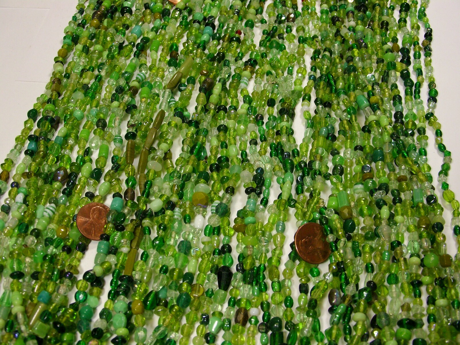 30 Strands 36″ India Handmade Assorted Color Glass Beads Wholesale Bulk (CT-45)