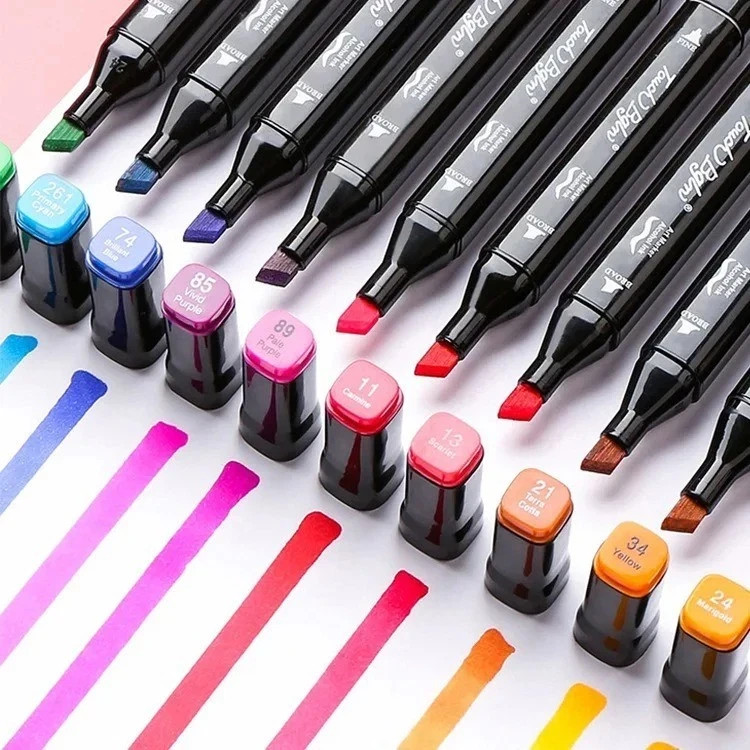 48 Colors Art Markers Pens, Dual Tips Alcohol Markers Permanent Sketch Markers