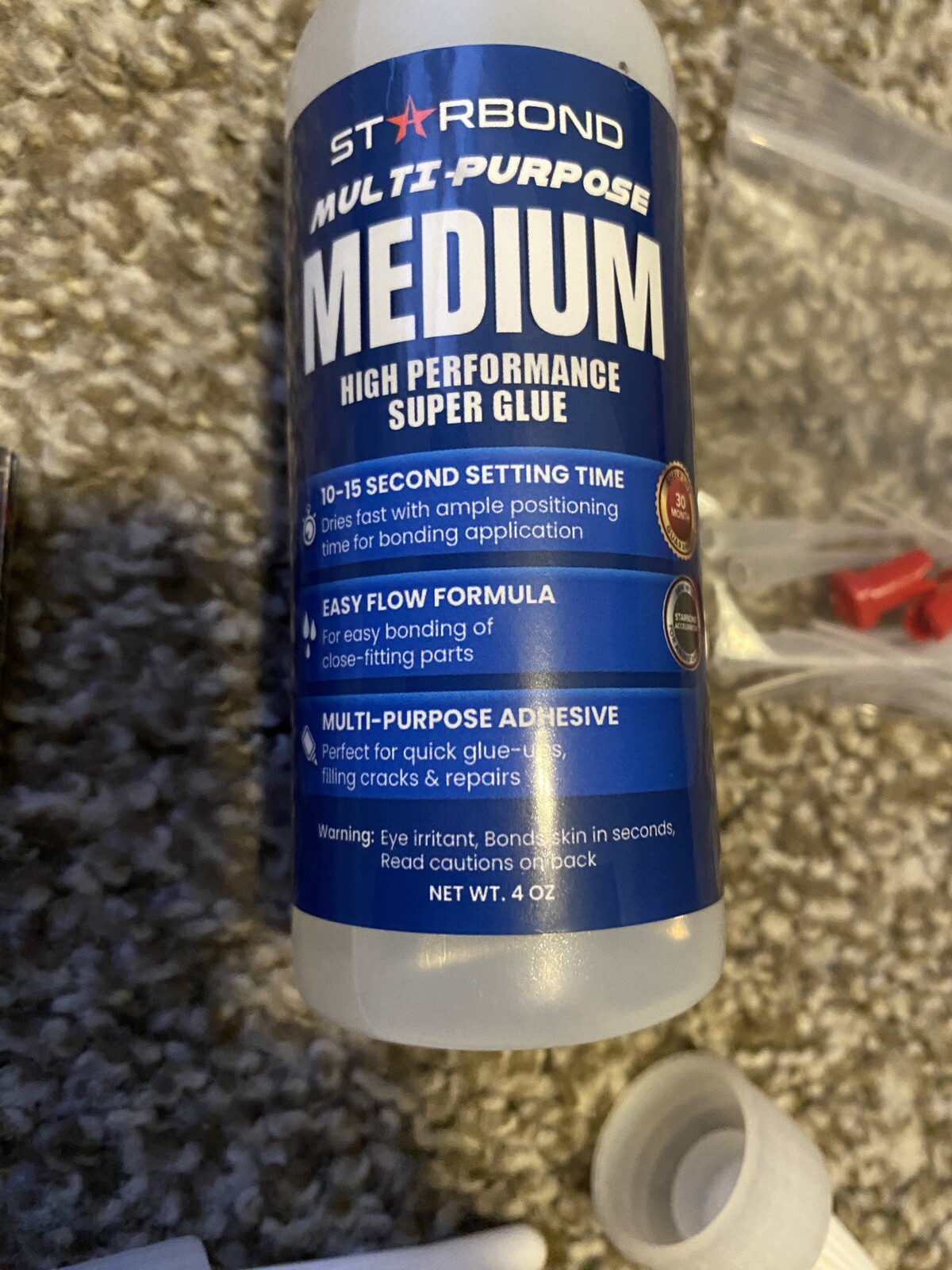 Starbond Multi-Purpose Medium High Performance Super Glue Cyanoacrylate CA, 4 oz