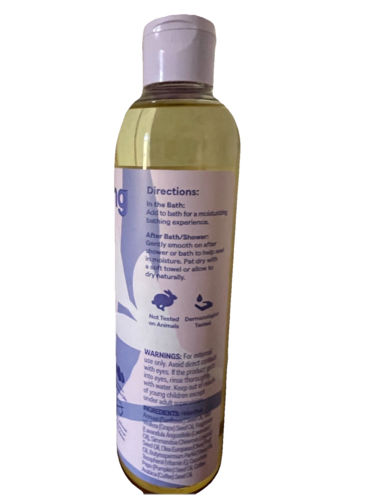 Soothing Moisturizing Bath Oil with Grapeseed Oil, Jojoba Oil & Pumpkin Seed Oil
