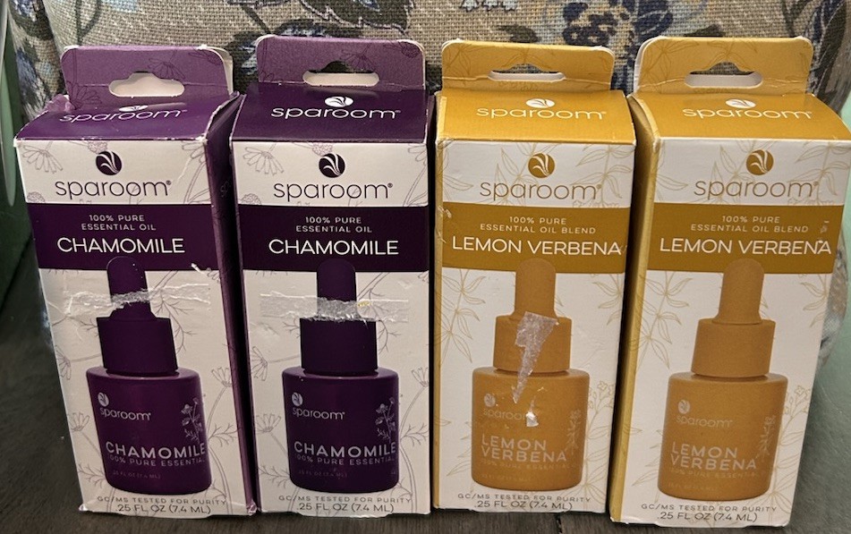 SpaRoom 100% Pure Essential Oil Blend Lot Of 4 – Lemon Verbena and Chamomile