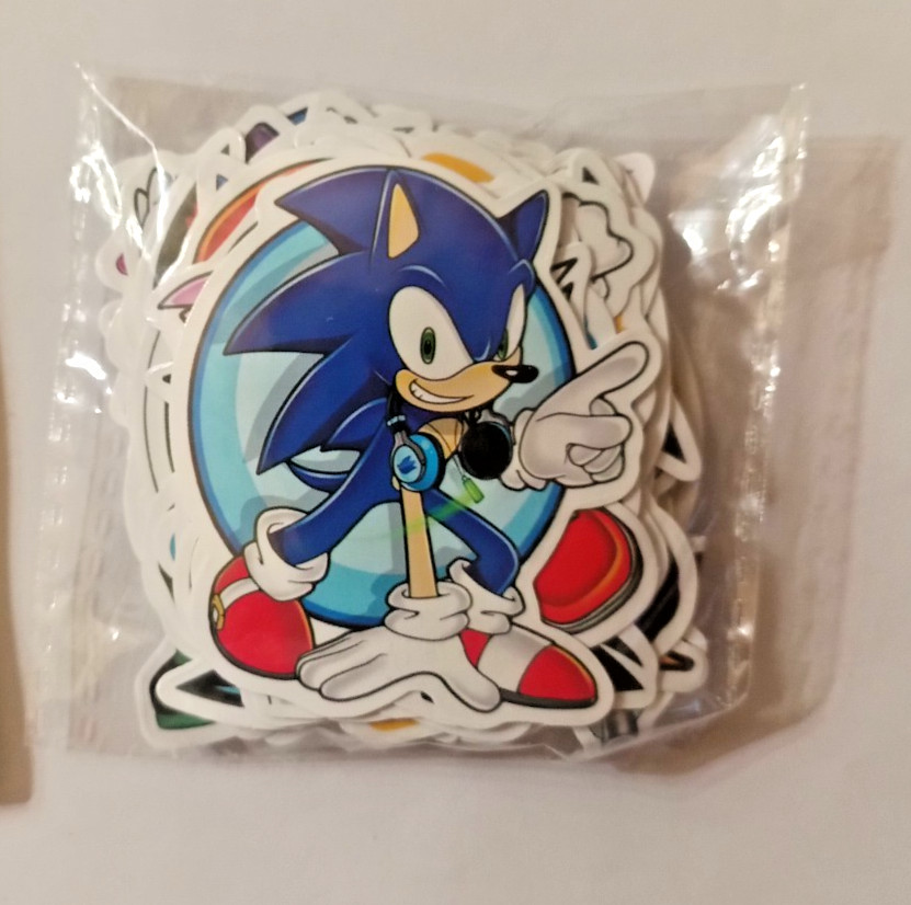 SONIC- STICKERS-50 STICKERS-UNBRANDED-NEXT DAY FREE SHIPPING