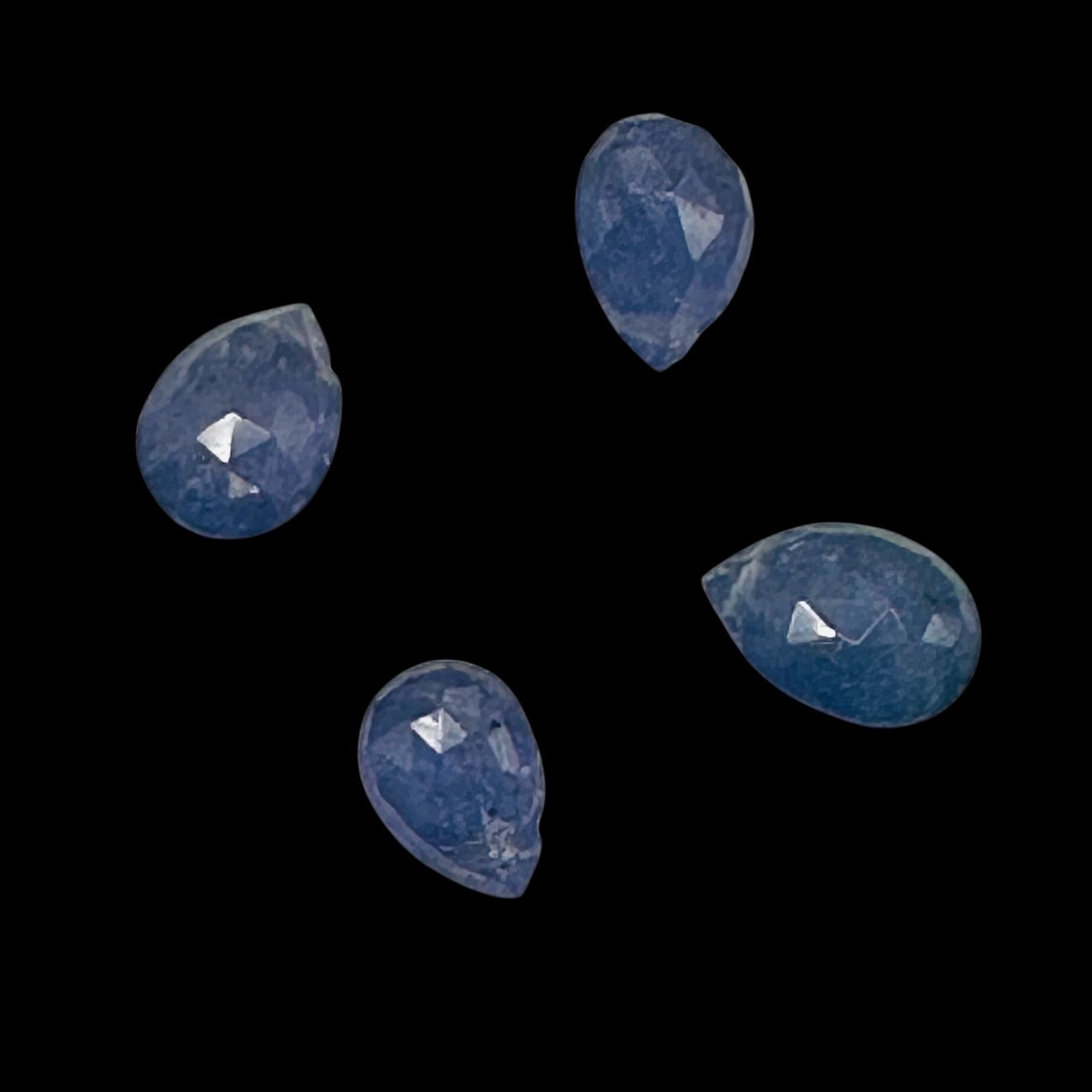 Tanzanite AAA Graduated Briolette Beads | 10x7x5 to 7x5x3mm | Lavender| 4 Beads|
