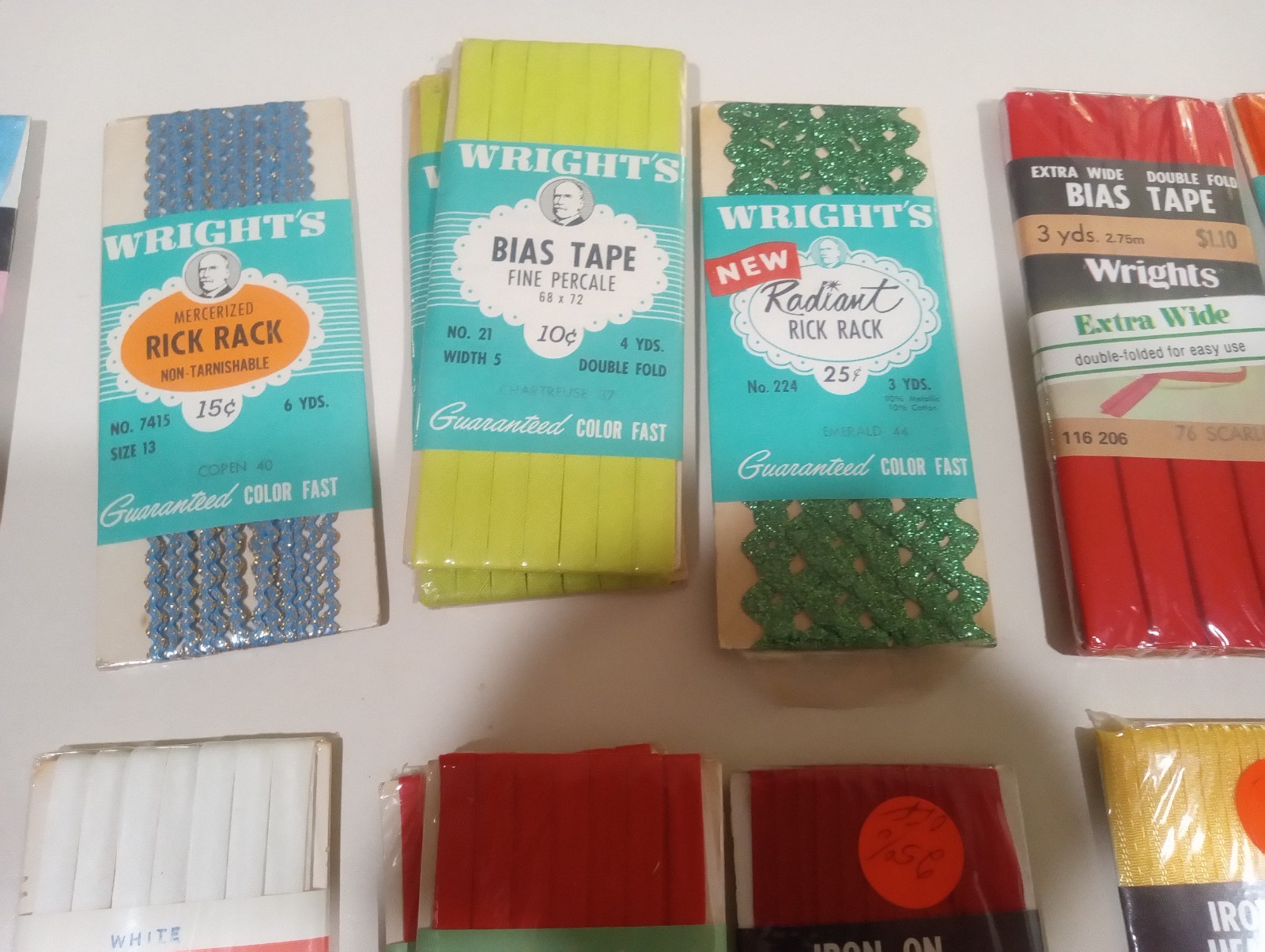 Huge lot of Double Fold Bias Tape Single Fold Rick Rack And The Like