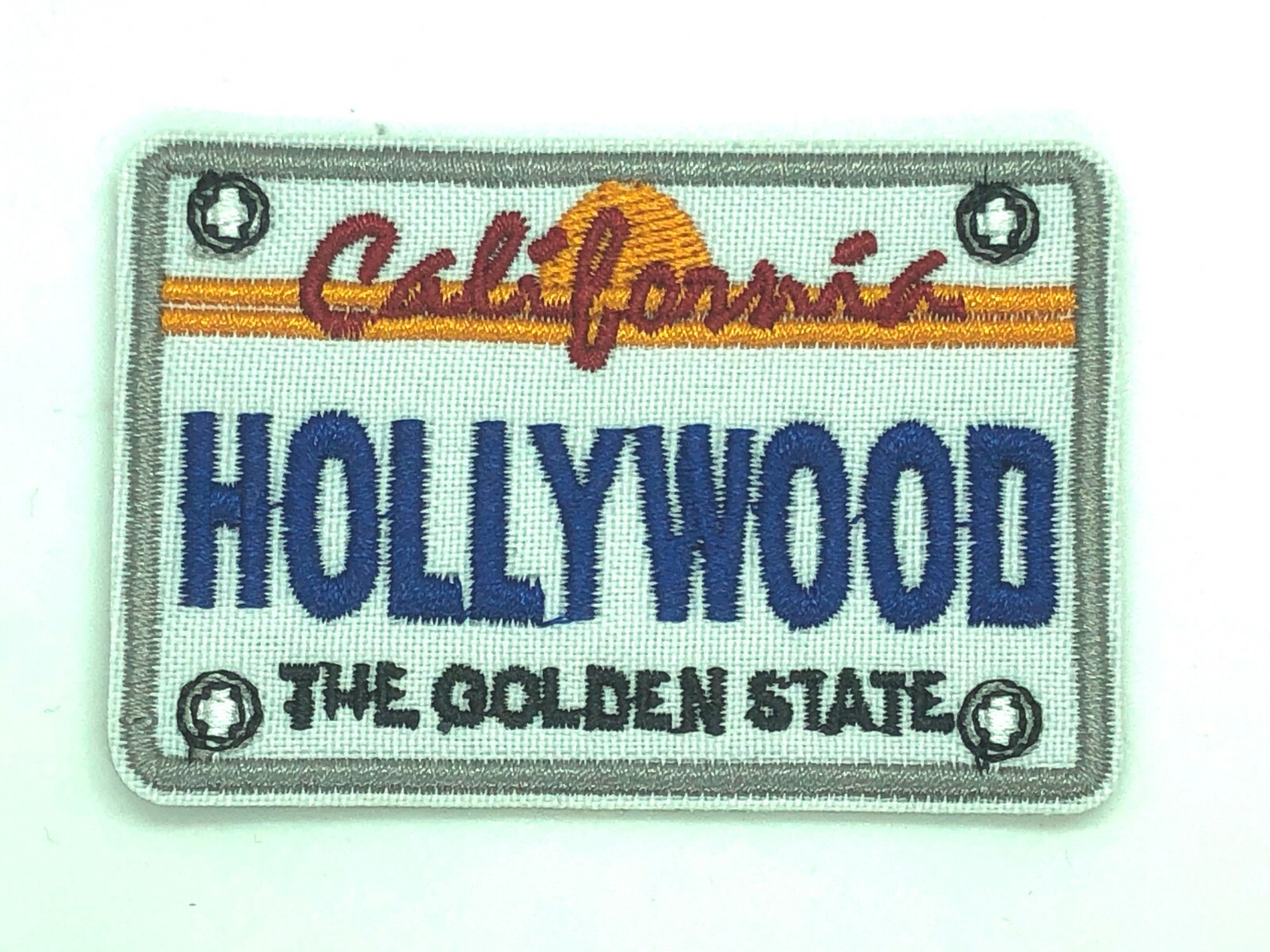 Hollywood Patch – California License Plate, Los Angeles 2.75″ x1.75 (Iron on)