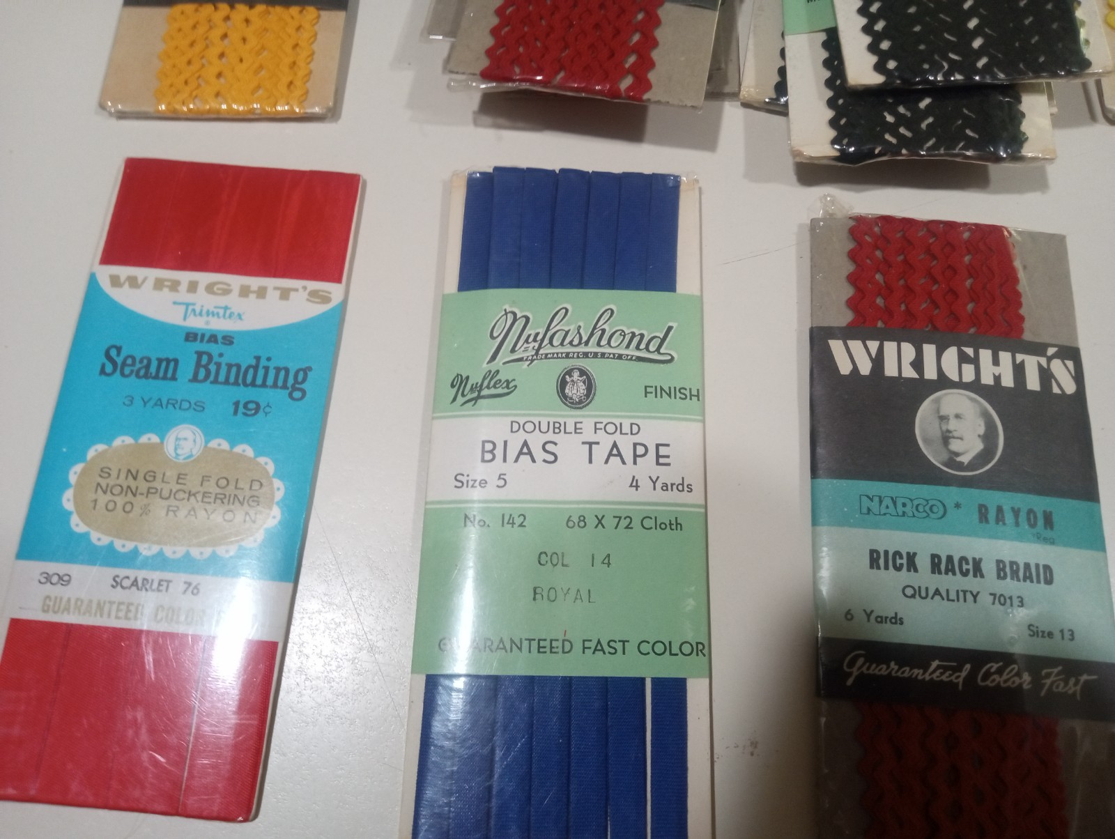 Huge lot of Double Fold Bias Tape Single Fold Rick Rack And The Like