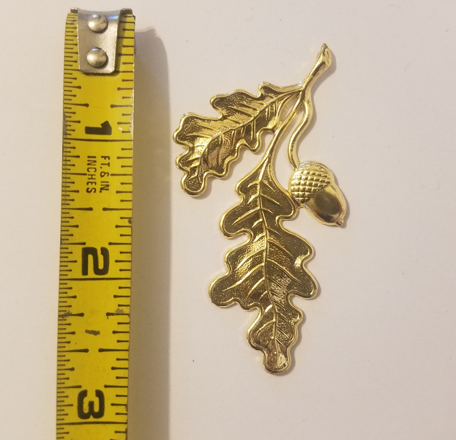 10 pcs Gold Tone Metal Oak Leaf Stampings Leaves & Acorn Jewelry Charms Accents