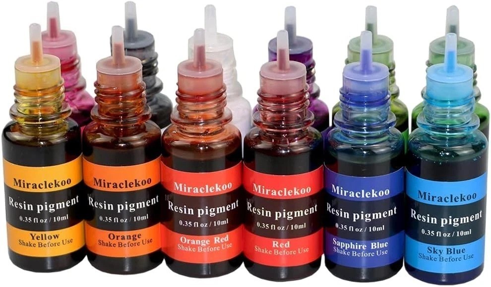 12 Colors Epoxy Resin Color Dye Colorant Liquid Epoxy Resin Pigment,10Ml Each