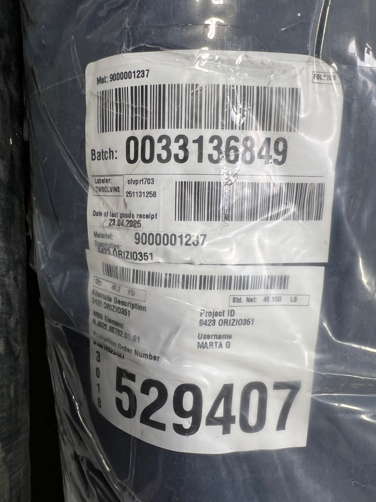 Polartec Control Fleece Fabric Navy Blue Odor Control Made USA