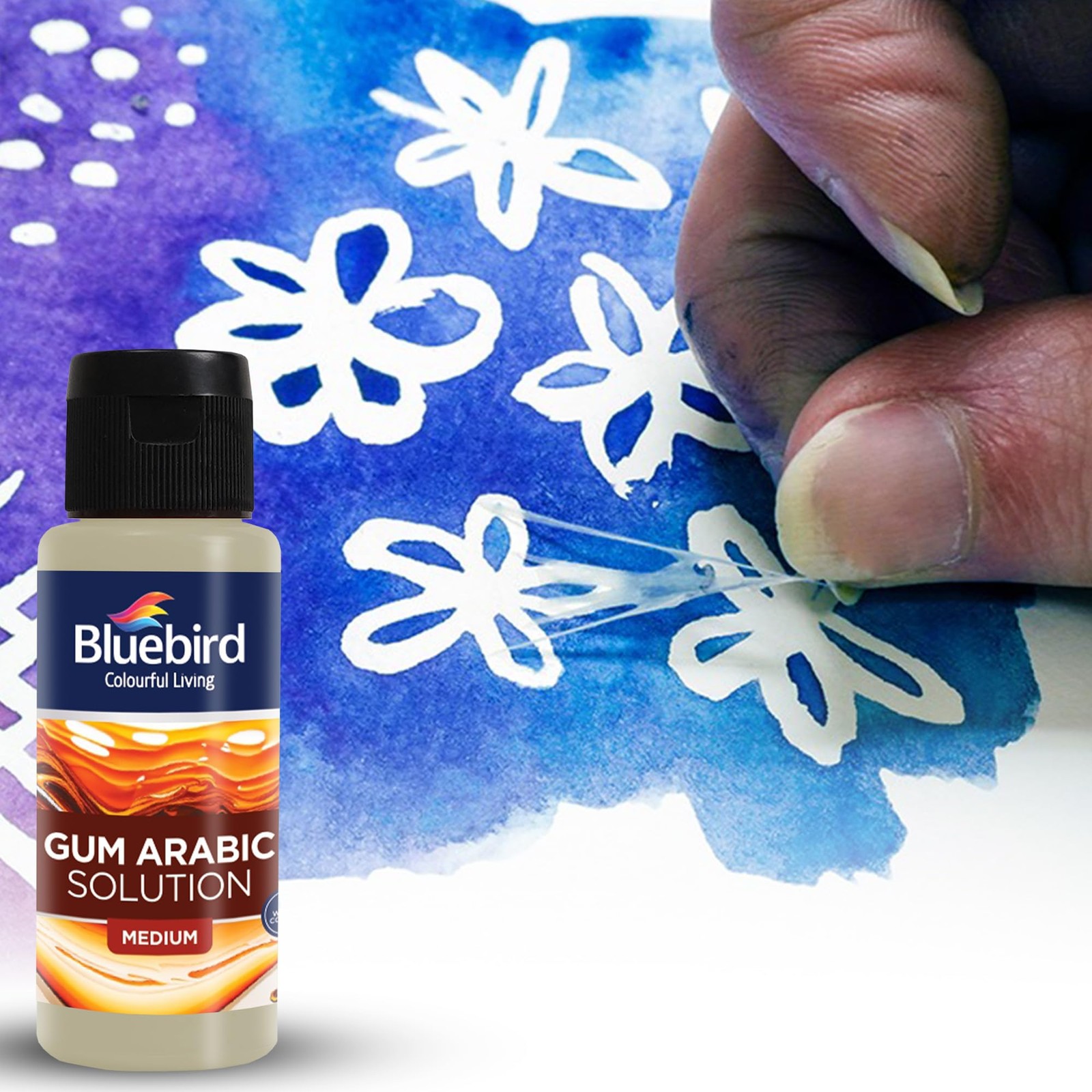 BLUEBIRD Gum Arabic 3.4 Fl Oz / 100ML – Watercolor Medium for Art