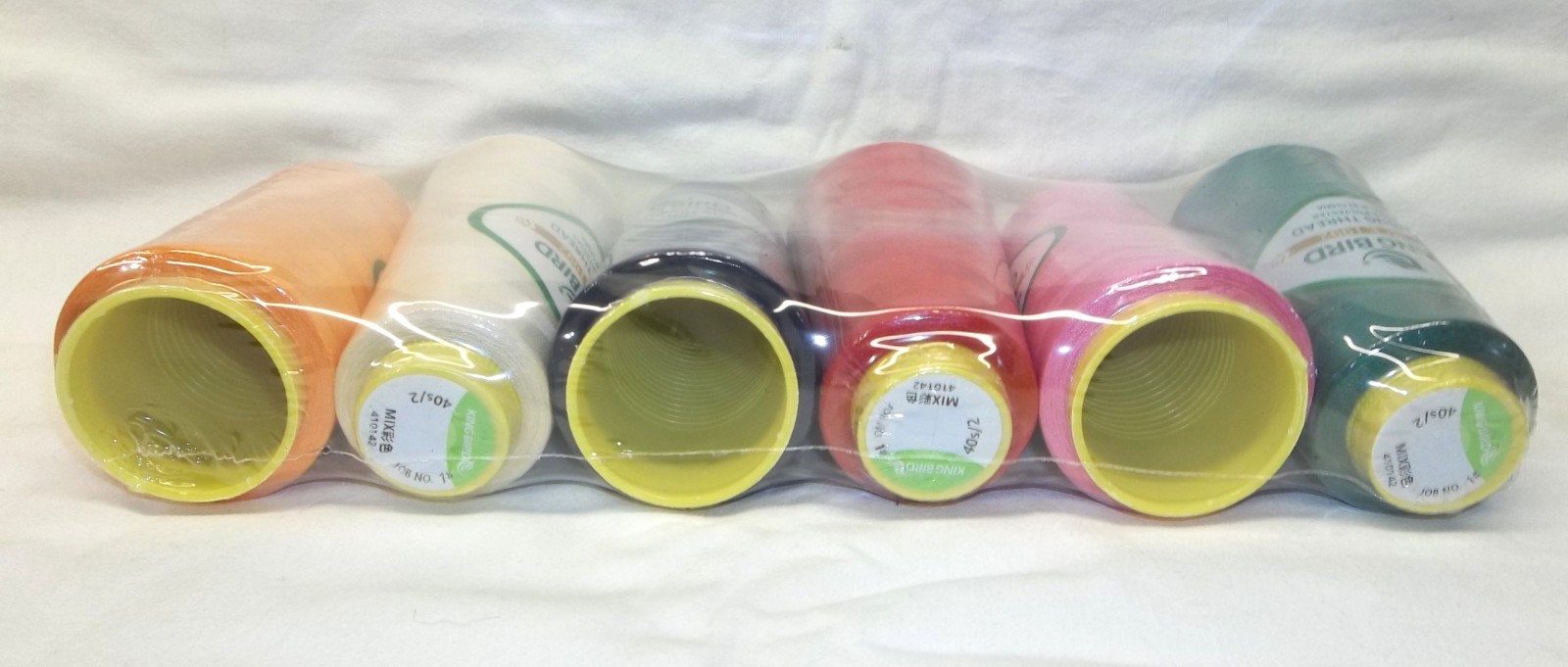 PACK OF 6 – KING BIRD SEWING THREAD 100% POLYESTER VARIES COLORS