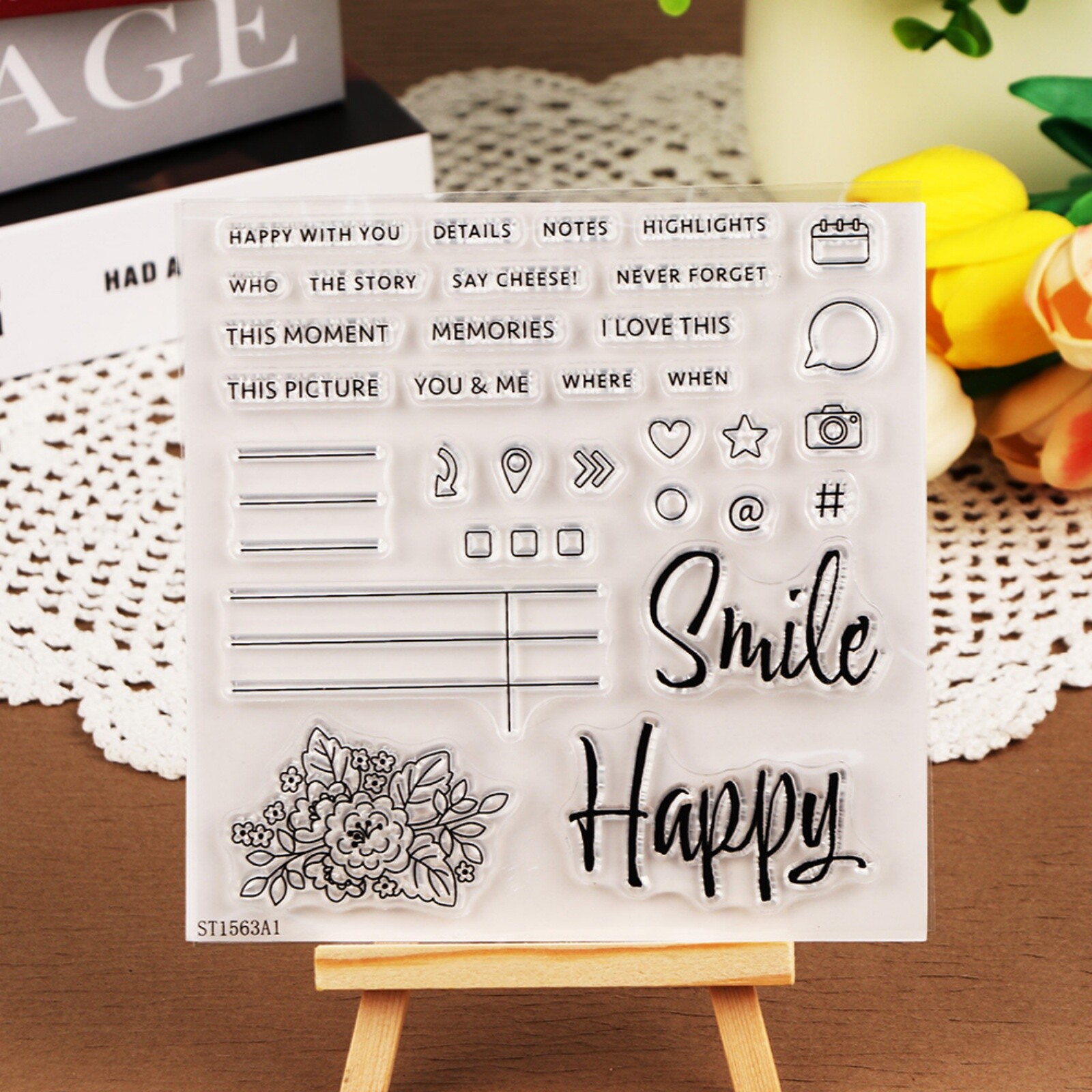 Words & Phrases Clear Stamps for Diy Scrapbooking Decoration Craft Card Making