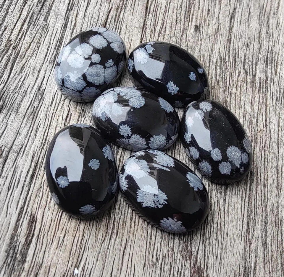 Wholesale Natural Snowflake Cabochon Oval shape Loose Gemstone Lot Jewellery
