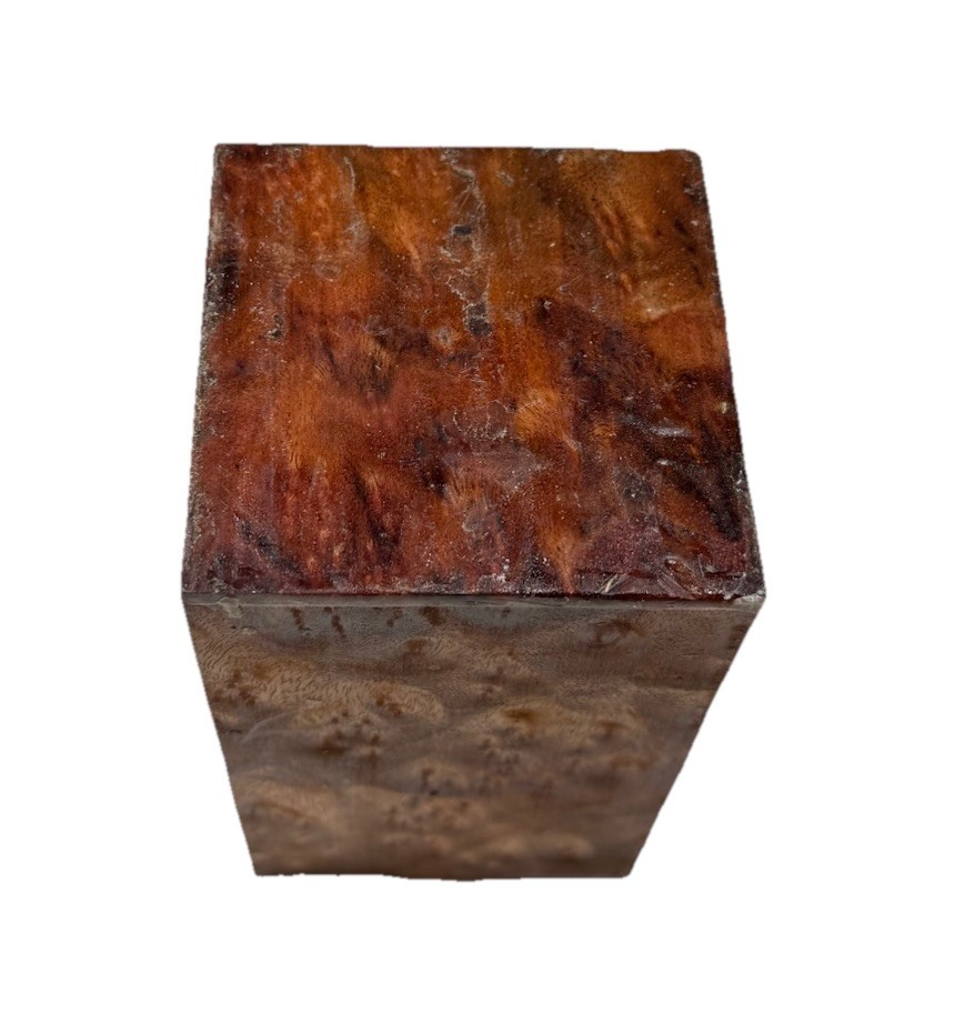 Camphor Burl Wood turning blank / Block 3-7/16″ x 3-7/16″ x 6” (g18) Dried