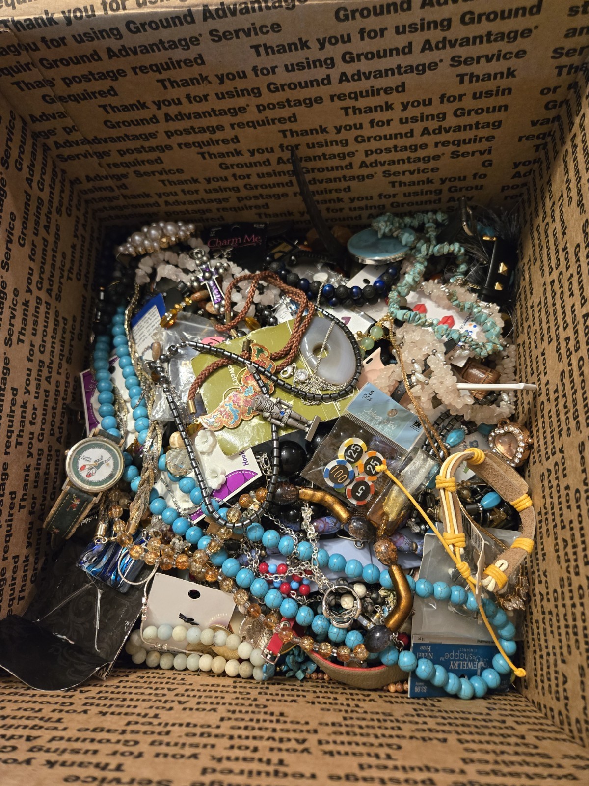 11 Pounds Stone, Glass, New Jewelry Making, Mixed Wearable To Crafting