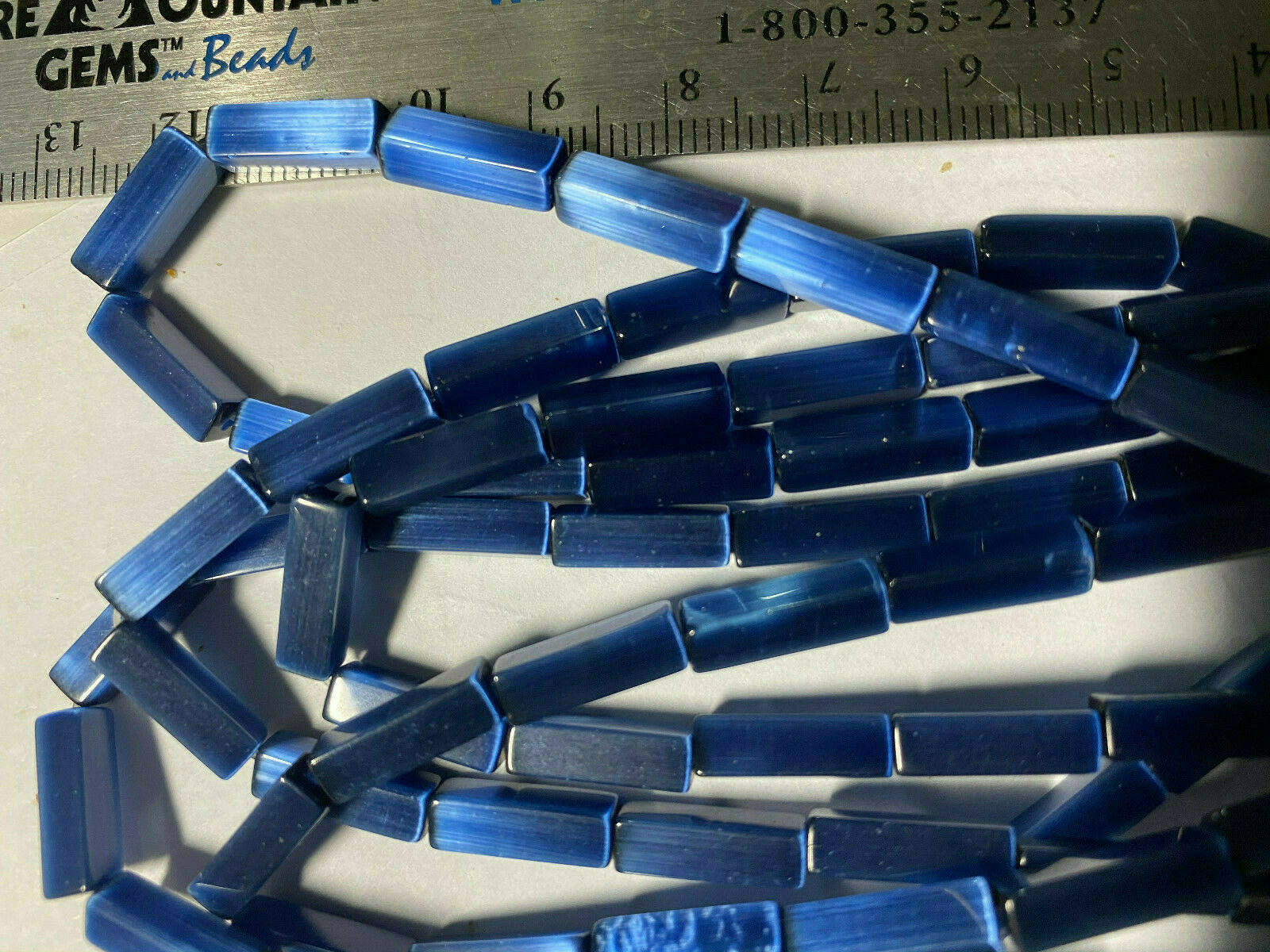 Fiber Optic Cats Eye Beads ***UPICK*** Cubes Tubes Rectangle Cats Eye Beads