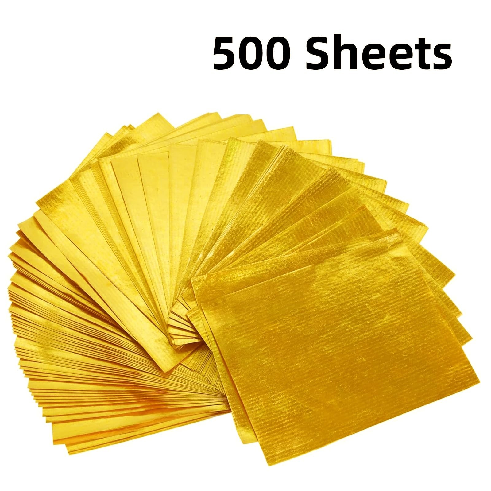 500 PCS Joss Paper Full Gold Foil Ancestor Money Burn Hell Bank Notes Paper