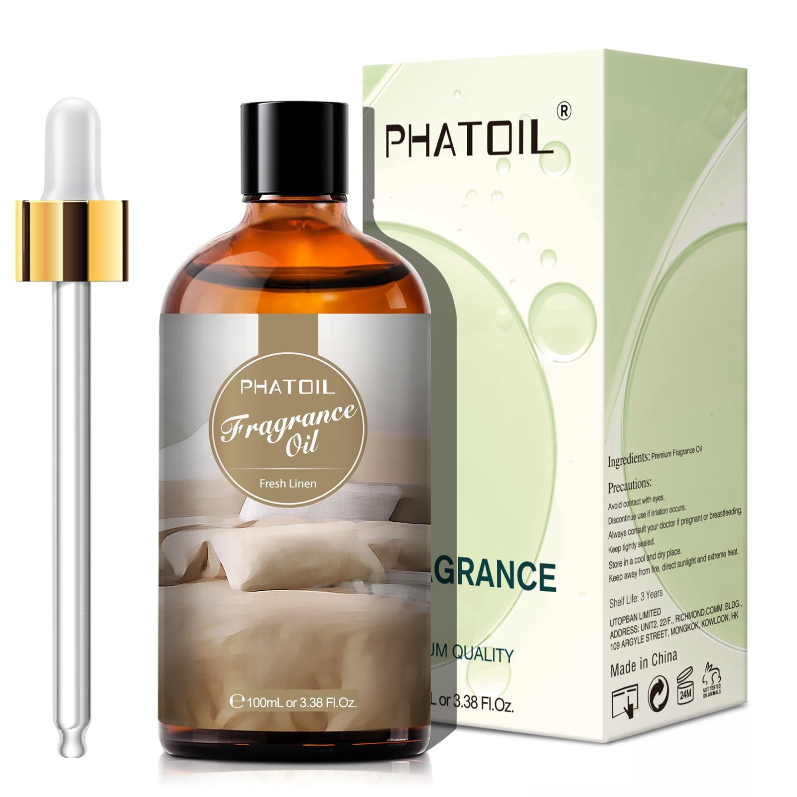 PHATOIL 3.38FL.OZ Fresh Linen Fragrance Oils for 3.38 Fl Oz (Pack of 1)
