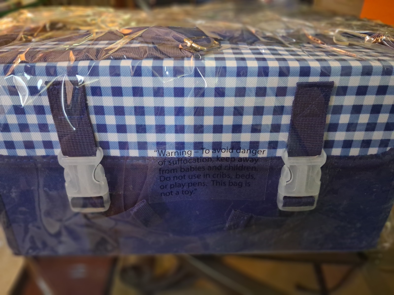 Diamond Press Mega Marker and Ink Kit with Gingham blue Storage Bag NWT