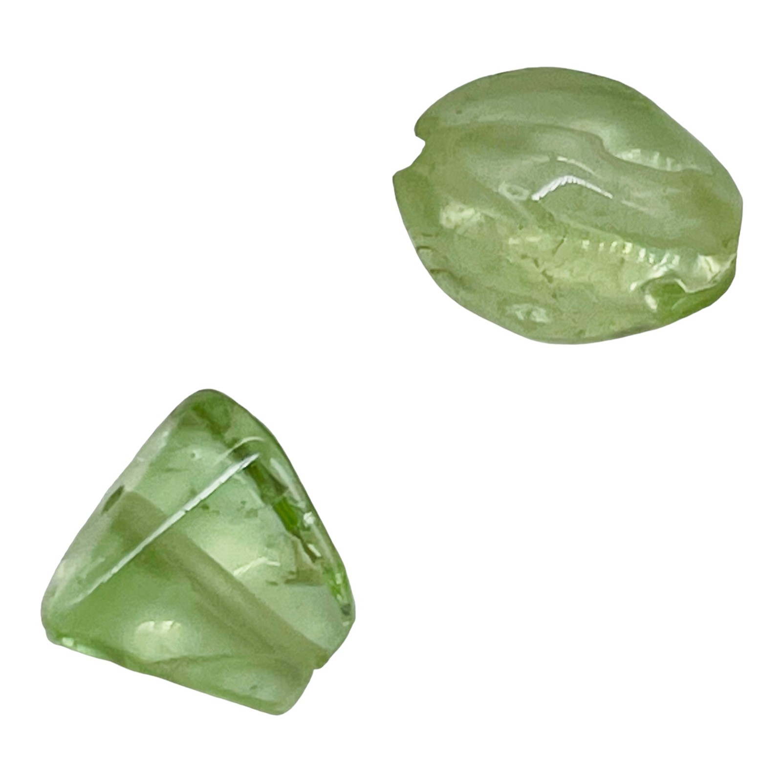 AAA Mint Green Peridot Nugget Pendant Beads | 8×5 to 10x10mm | 2 Beads |