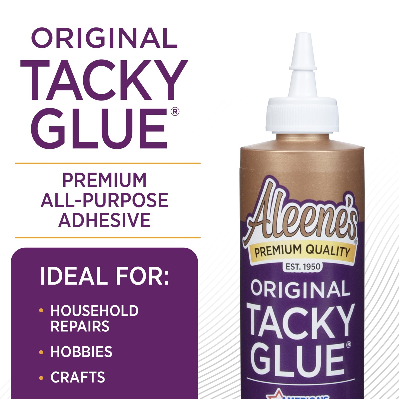Aleene’s All Purpose Tacky Glue, 8-Ounce, Clear (15599) 8oz,