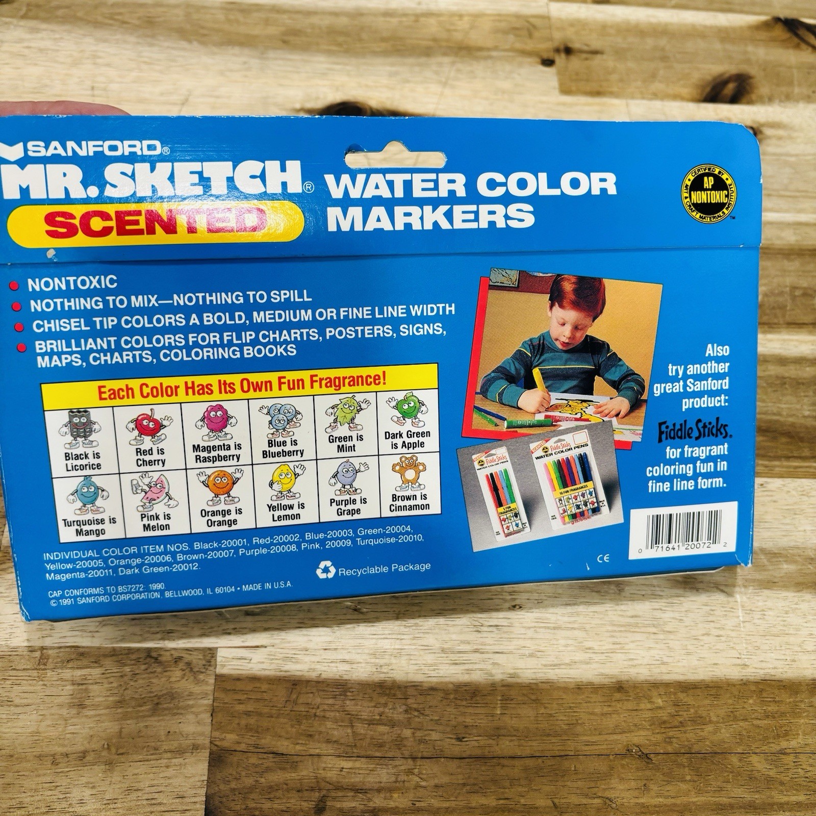 Sanford Mr. Sketch Scented Water Color Markers Set of 12 Nontoxic Vintage 1991