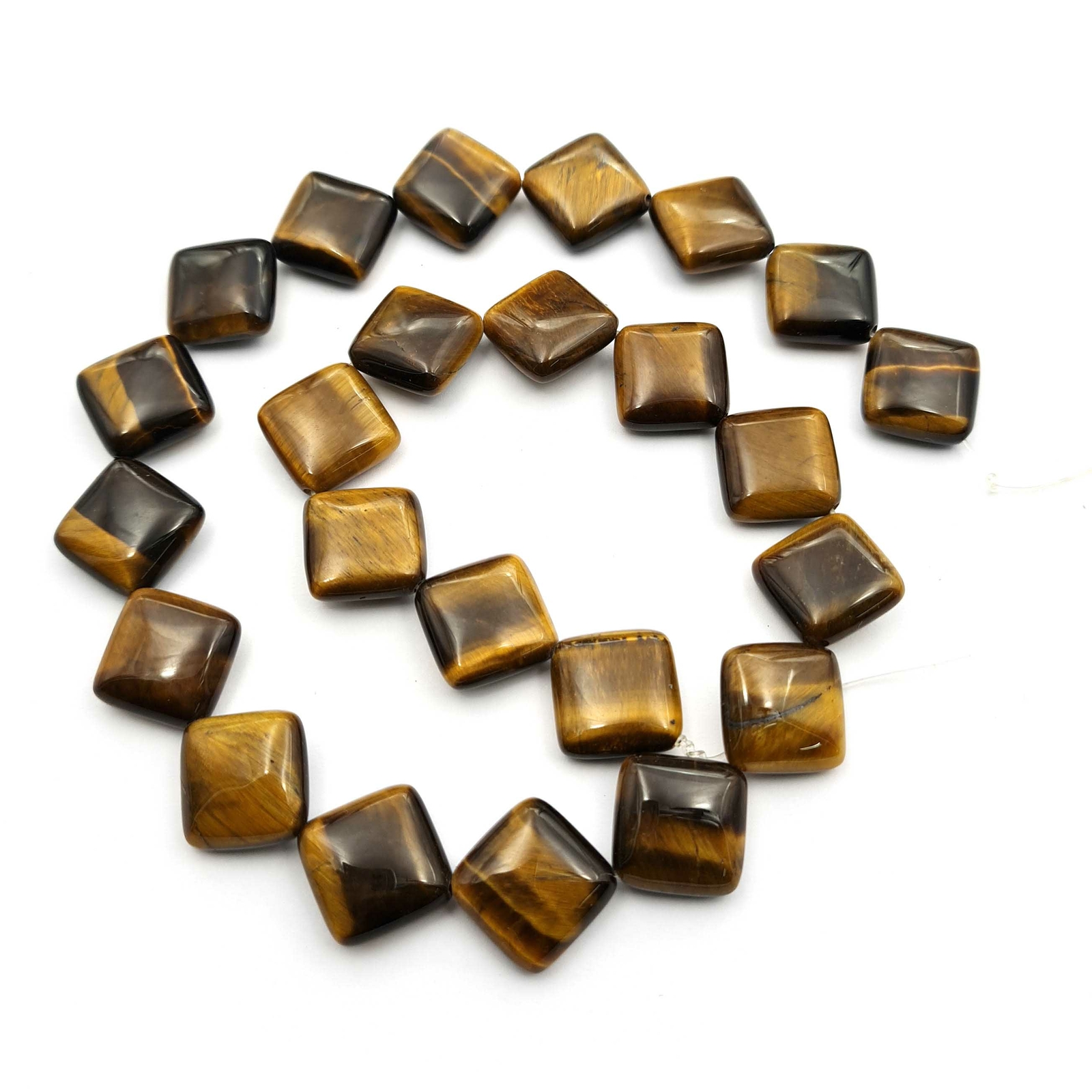 Natural Tiger Eye Rhombus Shape Beads Gemstone Smooth Briolette 17 mm 13 Inch