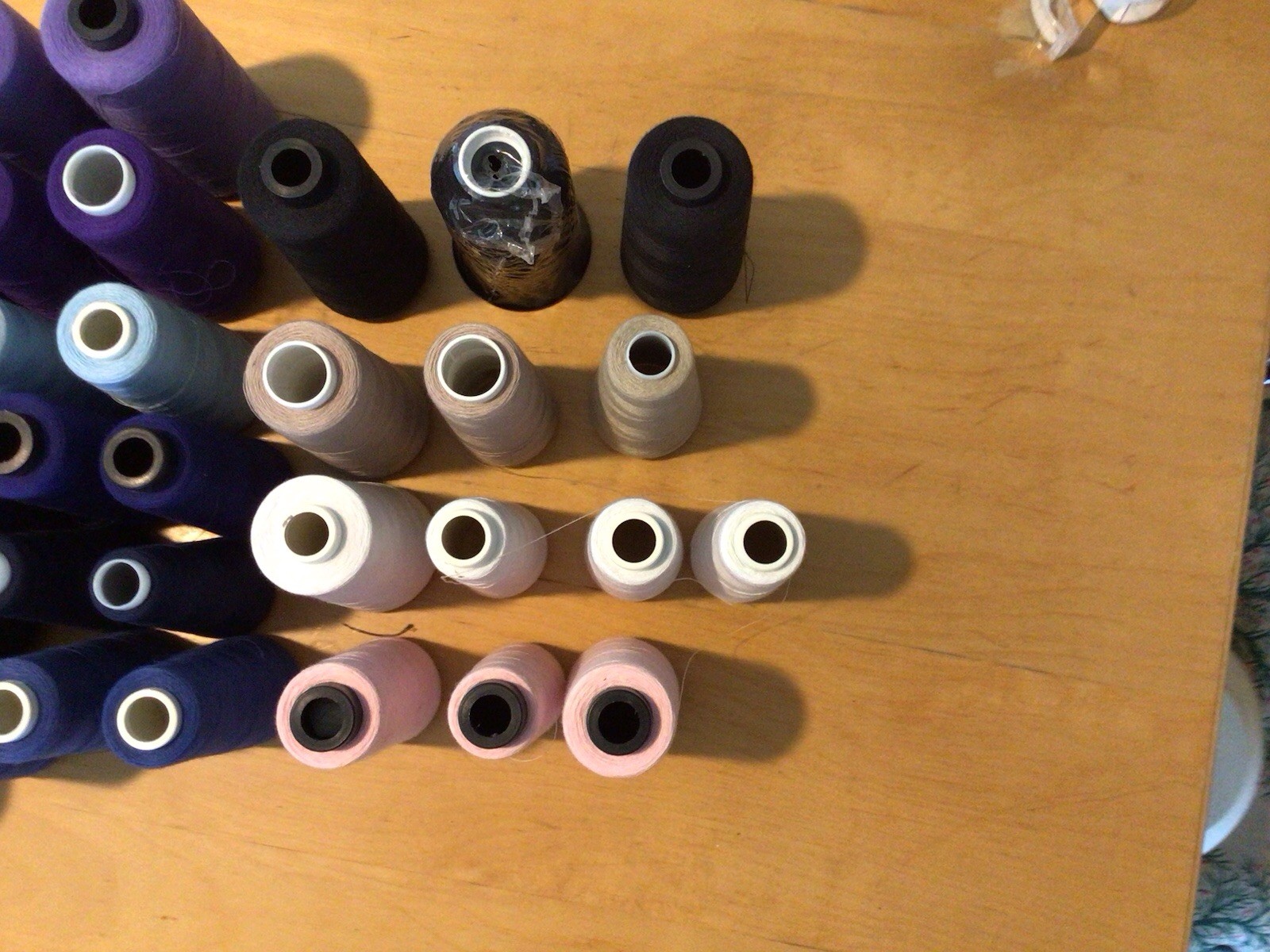 43 Spools Lot of Mixed Colors Polyester Thread Serger