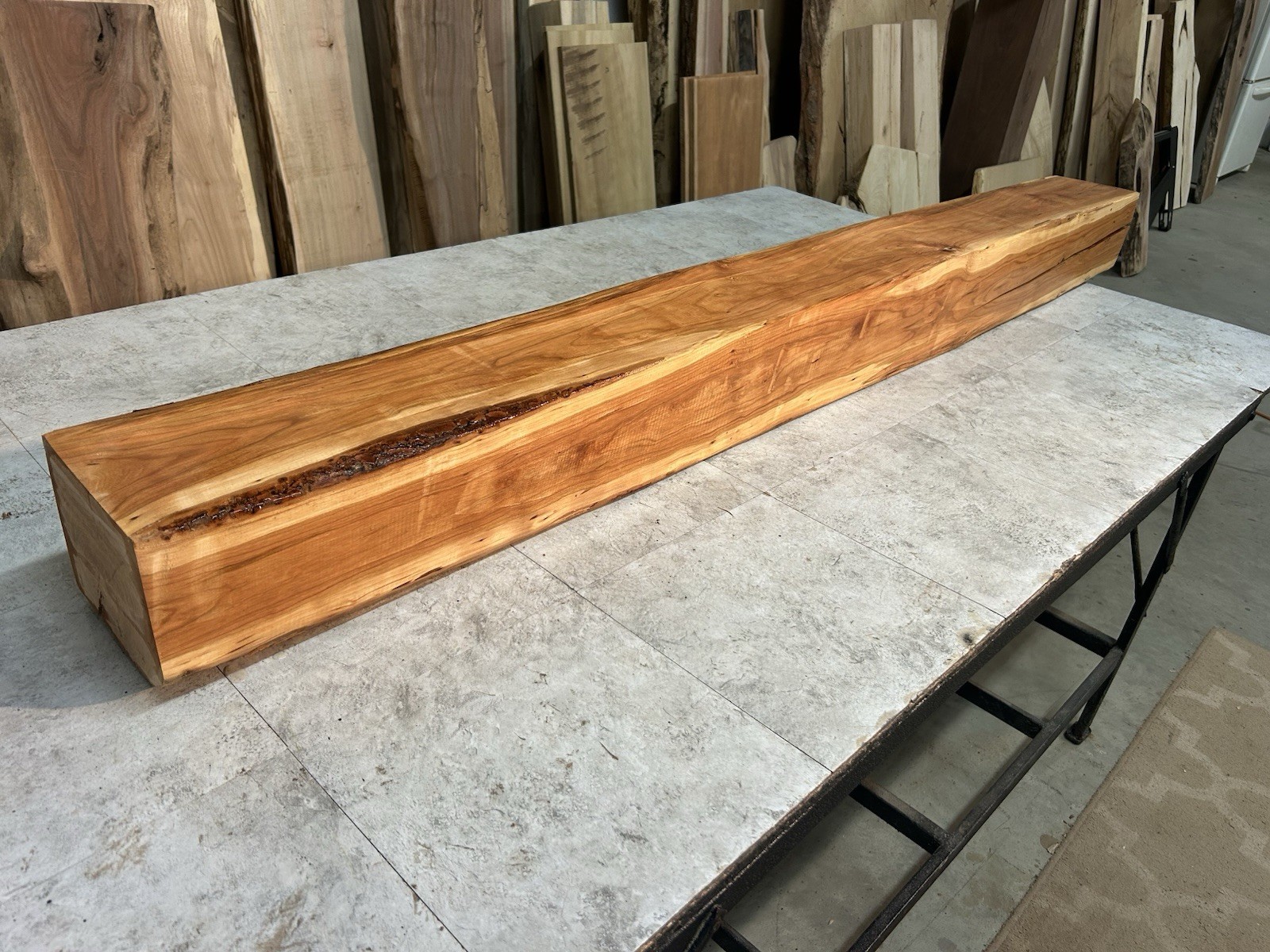 Cherry Mantel Beam/Fireplace Mantel Beam/Rustic Modern Wood/Solid Hardwood Beam