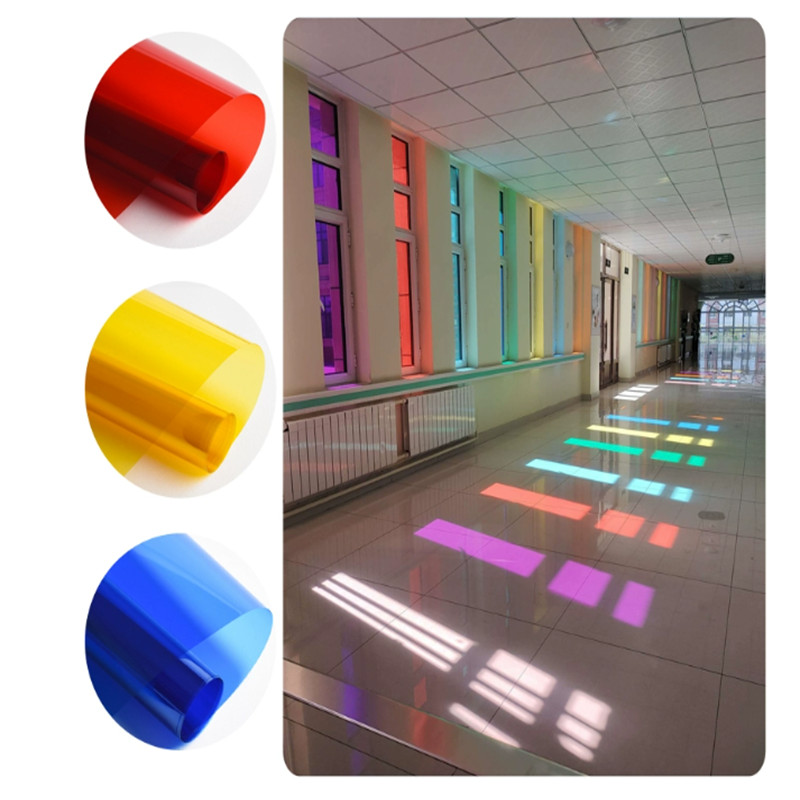 Iridescent Holographic Clear Transparent PET Fabric Vinyl Material Paper Film
