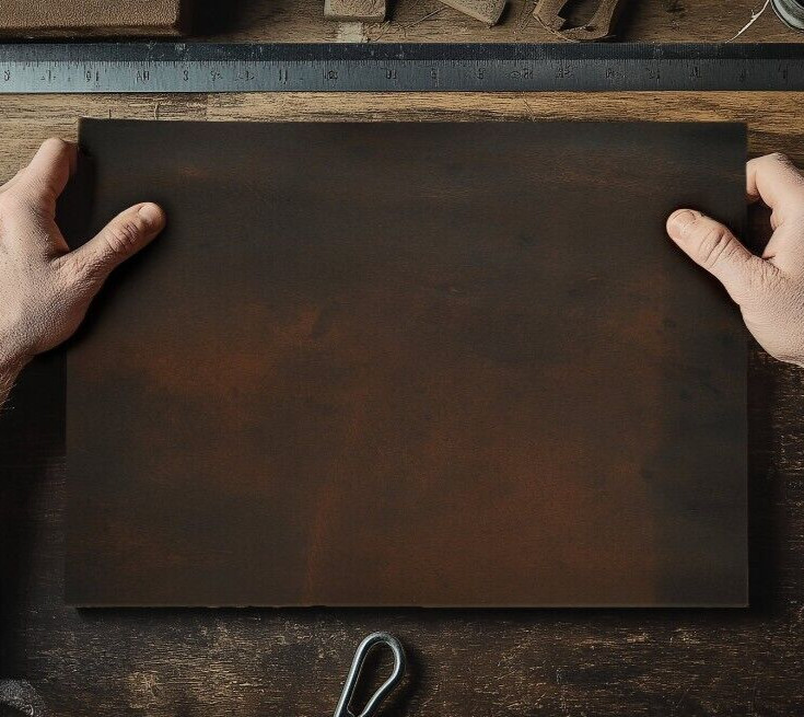 Full Grain Buff Leather Sheet-Premium Craft Leather for Tooling, Upholstery