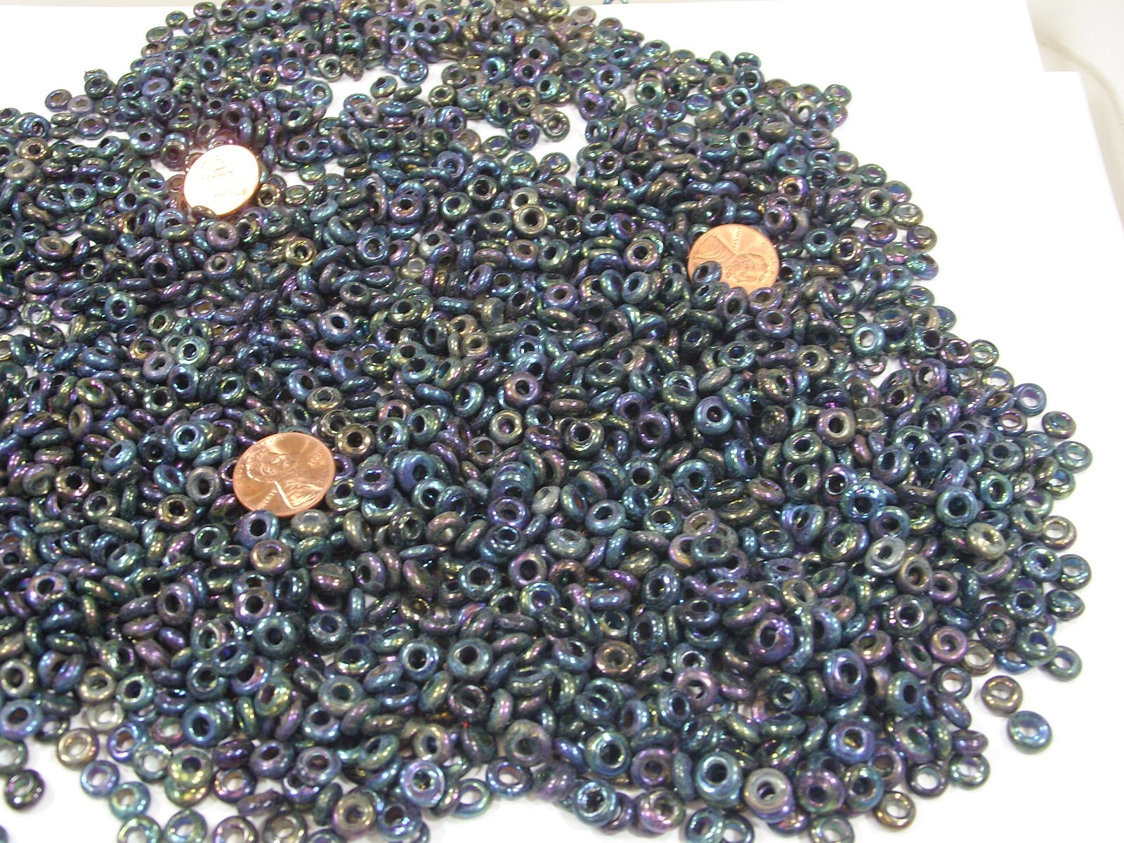 2 Pounds Metal Mix Color India Spacer Glass Beads Wholesale Bulk Lot (FY-903)