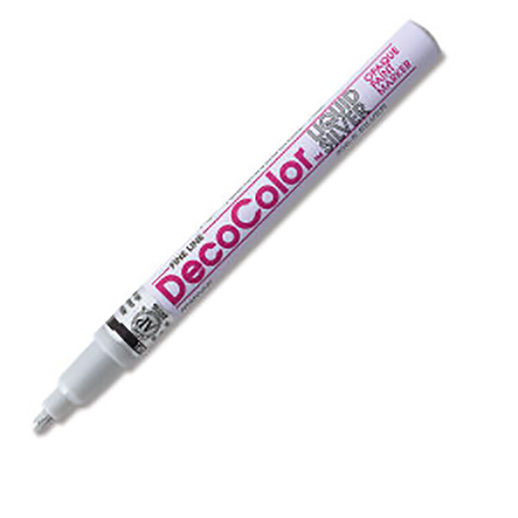 DecoColor, Paint Marker, Silver Ink, Opaque Marker, Permanent, Fine Point
