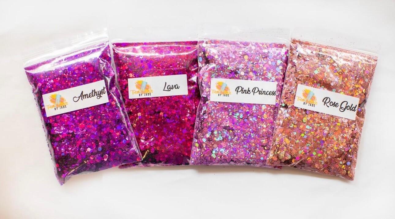 Lava Dark Hot Pink Holographic Chunky Glitter 2 oz Bag (FREE & FAST SHIPPING)