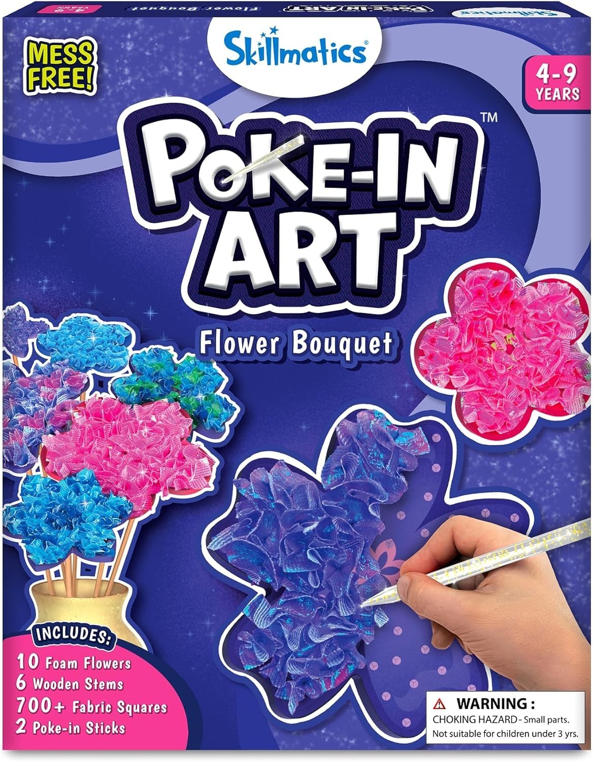 Creative Poke-in Art Flower Kit – DIY Craft for Kids Ages 4-9, Skill Development