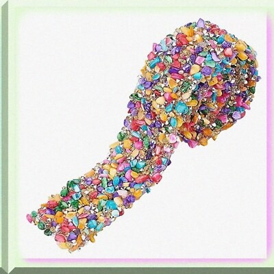 Colorful Crystal Rhinestone Trim 37mm for Fabric Decoration