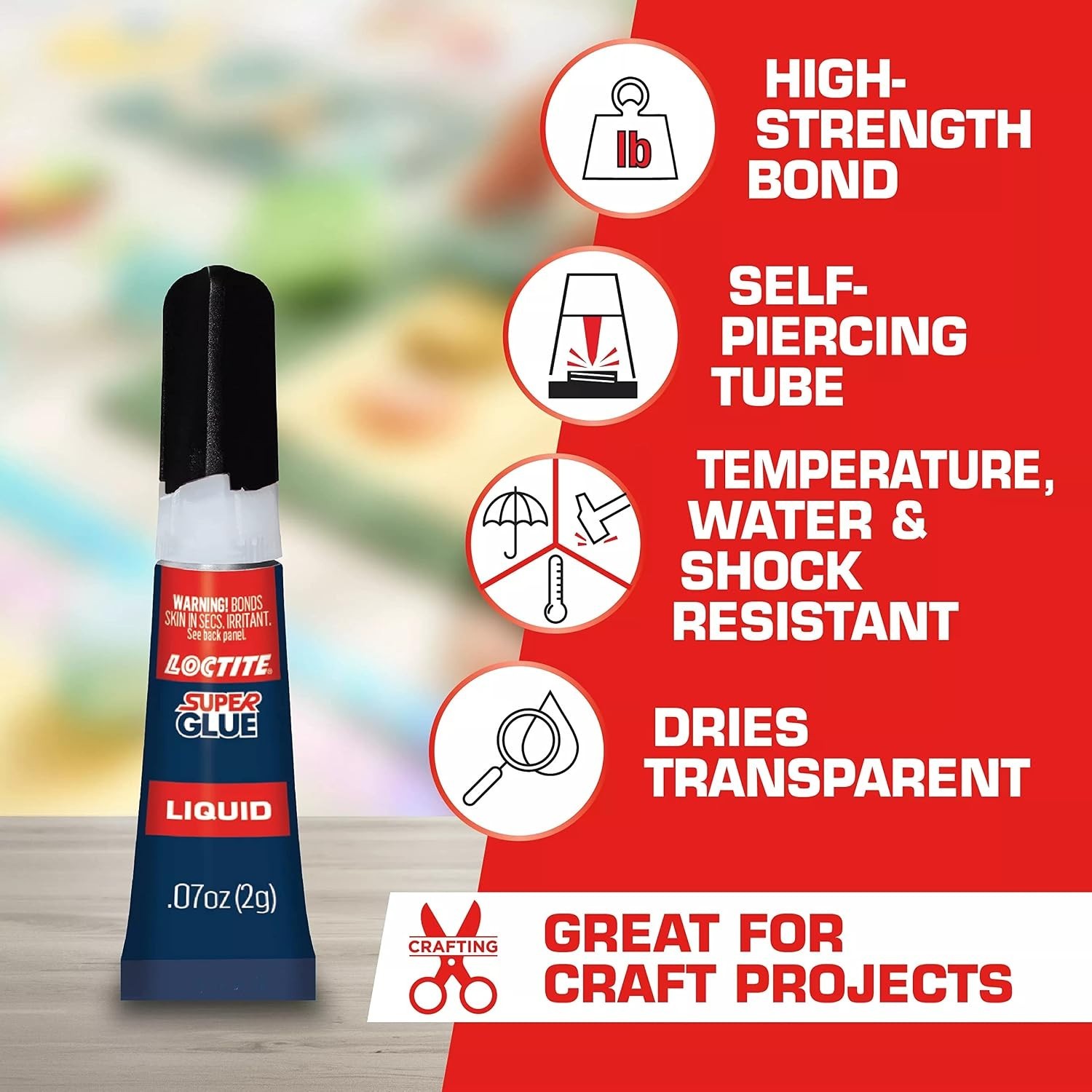 Super Glue Liquid (2-Pack, 0.07 fl oz) – Fast-Drying Adhesive for Repair