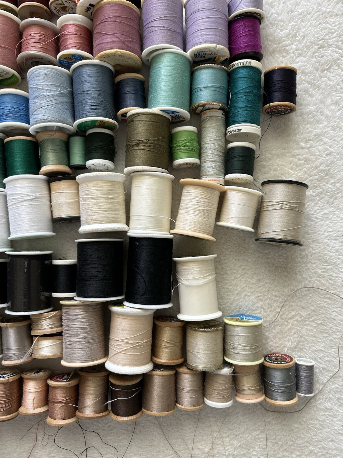 Lot of 100+ Spools of General Sewing Thread Assorted Colors