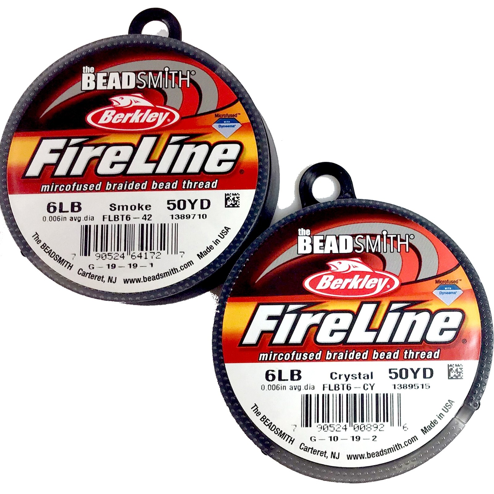 FireLine Beading Thread 6LB Crystal Smoke Black Beadsmith 15YD 50 125 yard/spool