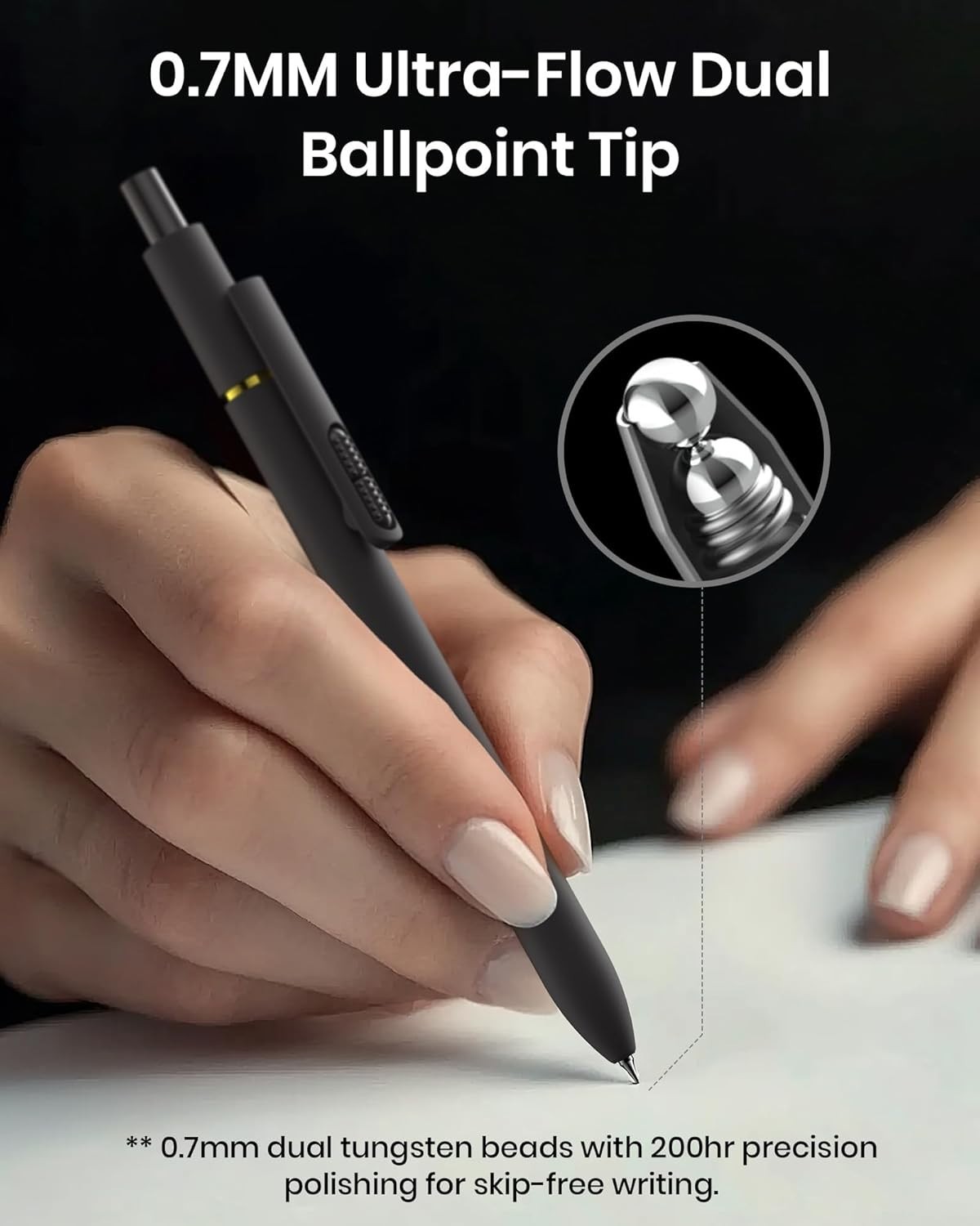 Ergonomic 0.7mm Gel Pens – Stress Relief Fidget Pens, Perfect for Journaling