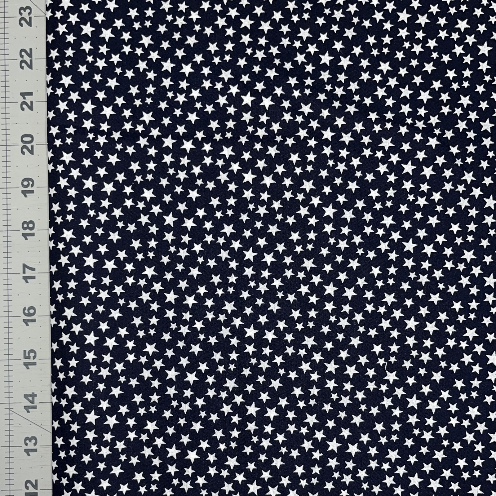 108″ Wide Back Fabric | Patriotic White Stars on Navy Blue | Santee Cotton YARD