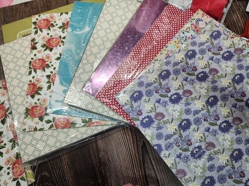 Stampin Up 12 x 12 DSP Lot of 100 Mix of Themes Designs Colors Double Side NEW